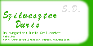 szilveszter duris business card